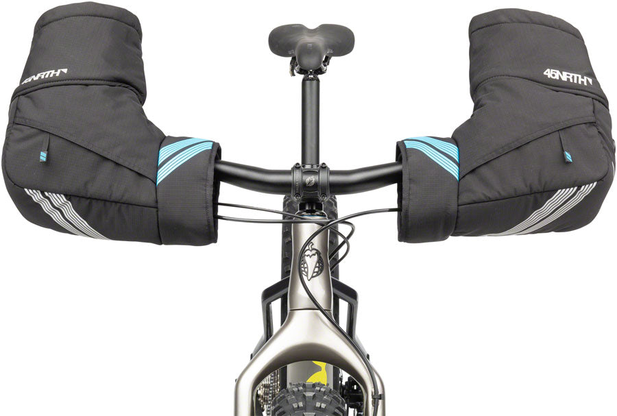 45NRTH Cobrafist Pogies - Flat Bar, Black, One Size